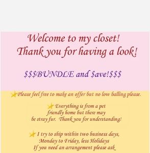 Welcome to my Closet!